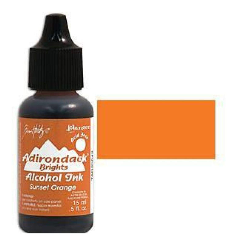 Adirondack Alcohol Ink .5 Ounce - Brights - Sunset Orange