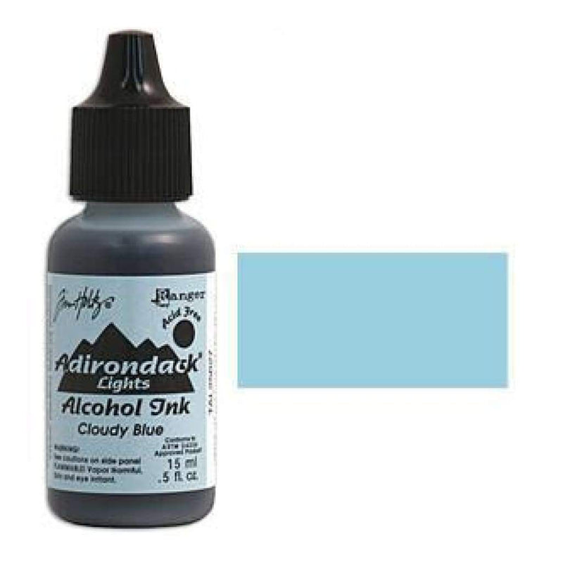 Adirondack Alcohol Ink .5 Ounce - Lights - Cloudy Blue