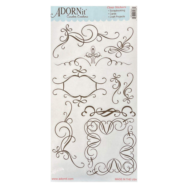 Carolee's Creations Adorn It Clear Stickers - Refined Brown*