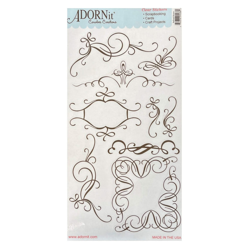 Carolee's Creations Adorn It Clear Stickers - Refined Brown*