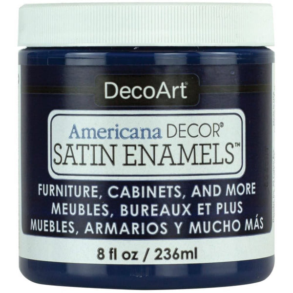 Americana Decor Satin Enamels 8oz - Classic Black