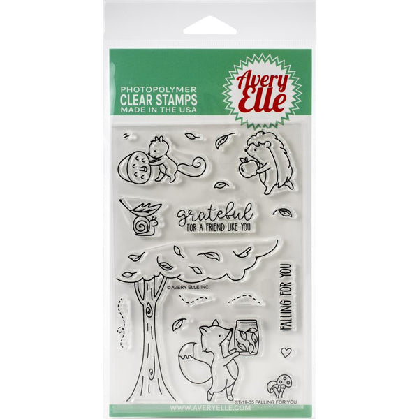 Avery Elle - Clear Stamp Set 4 inch X6 inch - Falling For You*