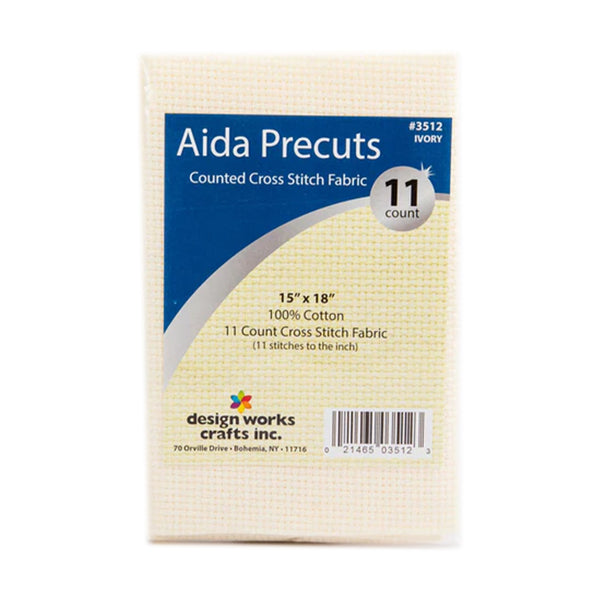 Design Works Gold Quality Aida 11 Count 15 inchX18 inch - Ivory