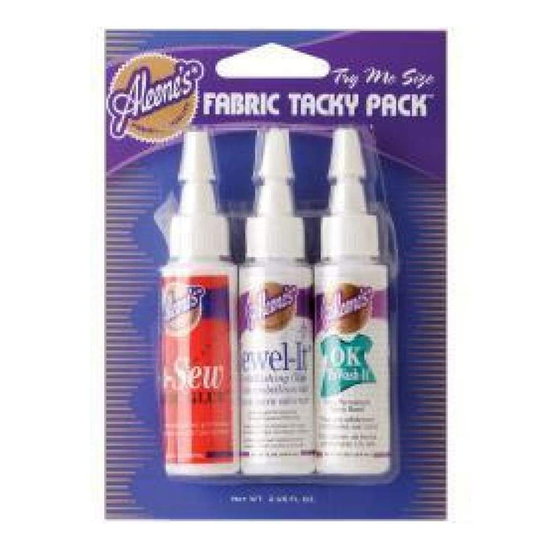Aleene's Try Me Size Tacky Packs .66 Ounce 3/Pkg No-Sew  Jewel-It & Ok To Wash-It