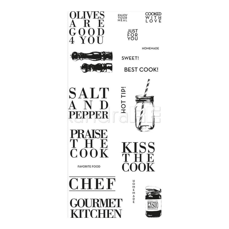 Alexandra Renke Cooking Clear Stamps Kiss The Cook