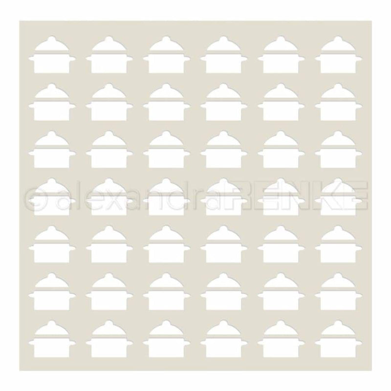 Alexandra Renke Stencil 6 inch X6 inch Cooking; Pots