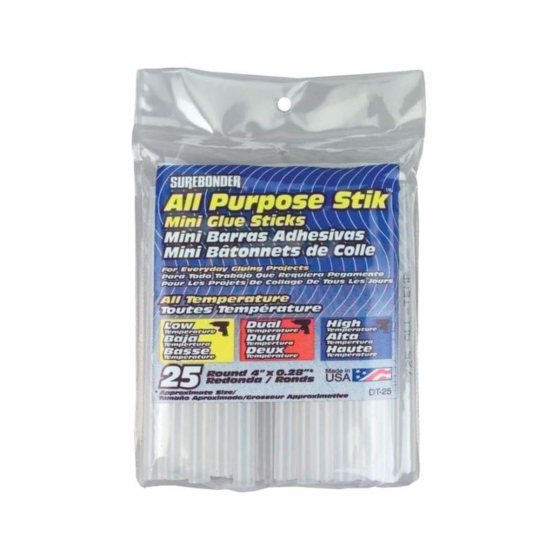 All-Purpose Stik Mini Glue Sticks .28inch X4inch 25 pack