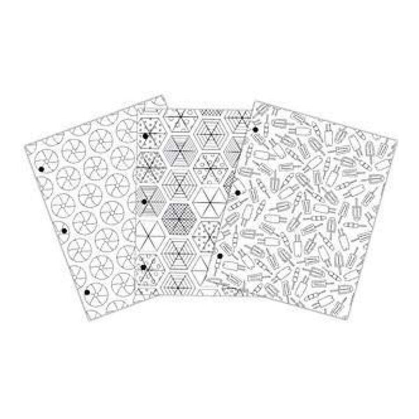 American Crafts - Creative Zen Colouring Folders 9.6 Inch X14 Inch 3 Pack Summer