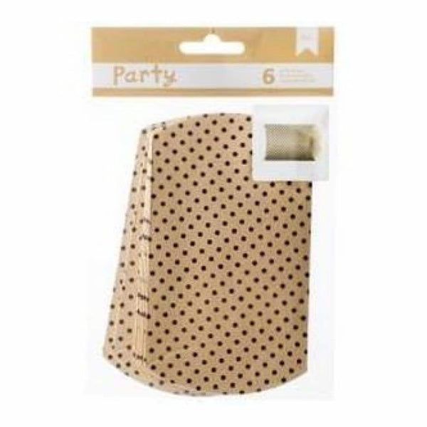 American Crafts - Diy Party Pillow Treat Boxes 3In.X3.5In. 6 Pack  Black & Kraft