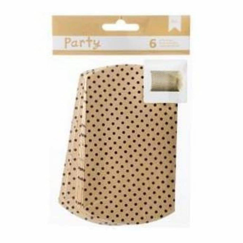American Crafts - Diy Party Pillow Treat Boxes 3In.X3.5In. 6 Pack  Black & Kraft