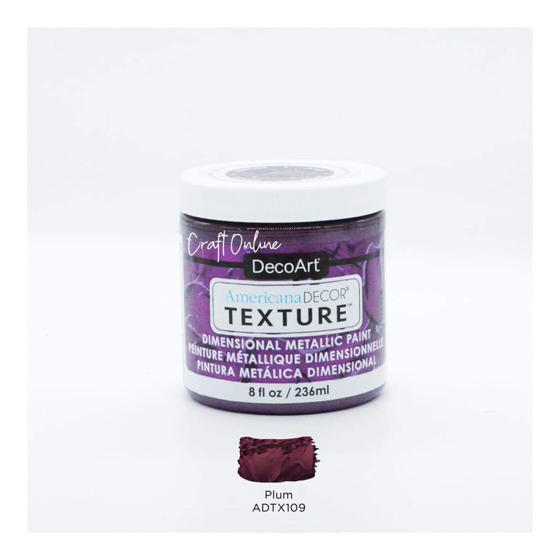 Americana Decor Texture Metallics 8oz - Plum