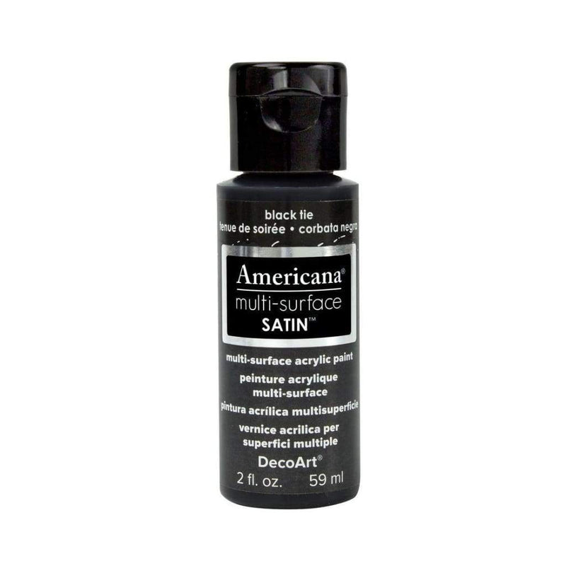 Americana Multi-Surface Satin Acrylic Paint 2oz - Black Tie