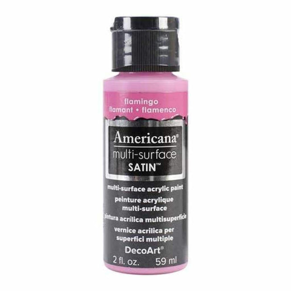 Americana Multi-Surface Satin Acrylic Paint 2oz - Flamingo