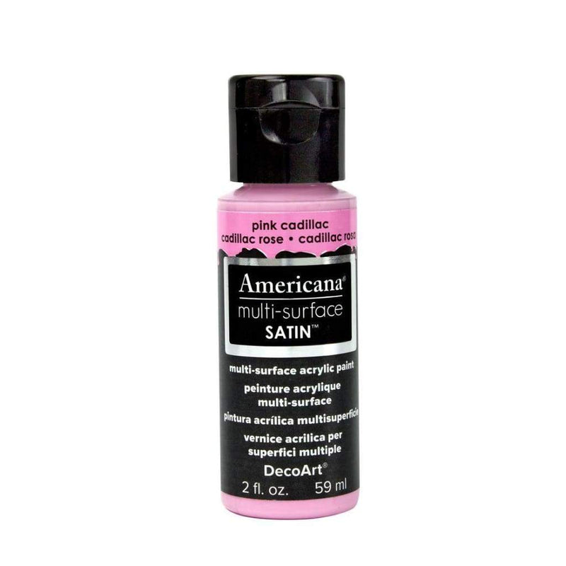 Americana Multi-Surface Satin Acrylic Paint 2oz - Pink Cadillac