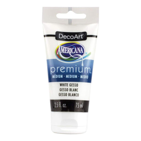 Americana Premium Acrylic Medium Paint Tube 2.5oz - White Gesso