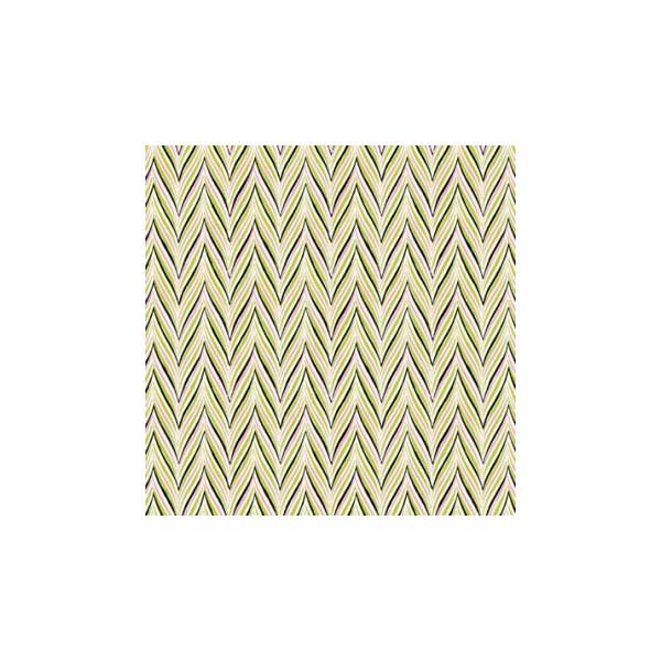 Anna Griffin - Fifi & Fido - Green/Pink Herringbone 12x12 flocked paper (pack of 5)