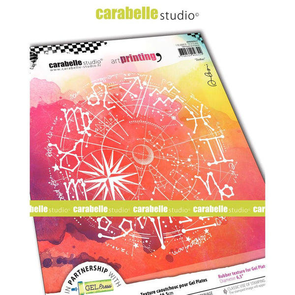 Carabelle Studio - Art Printing Round Rubber Texture Plate - Zodiac