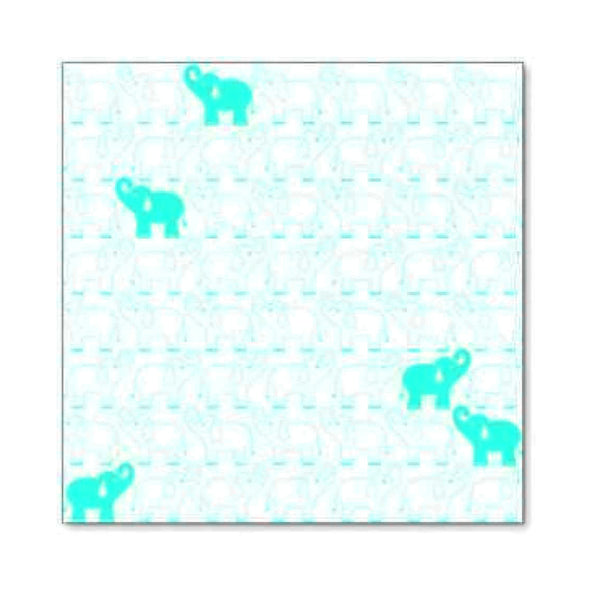 Sale Item - Hambly Screen Prints - Elephants In A Row Overlay - Aqua*