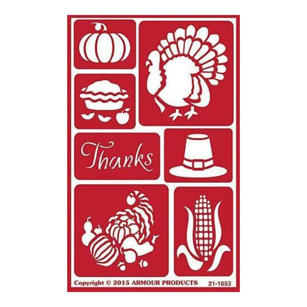 Armour Products - Over 'N' Over Reusable Stencils 5 Inch X8 Inch  - Give Thanx