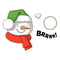 Art Impressions Mini Shakers Card Cling Rubber Stamps 2 inch X4 inch Snowman