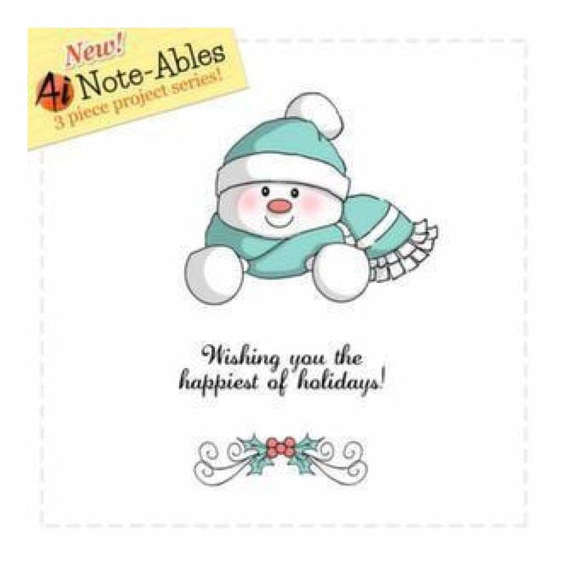 Art Impressions Note-Ables Cling Rubber Stamp Snowman