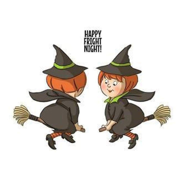 Art Impressions Spinners Cling Rubber Stamp 7Inch X4inch  Witch