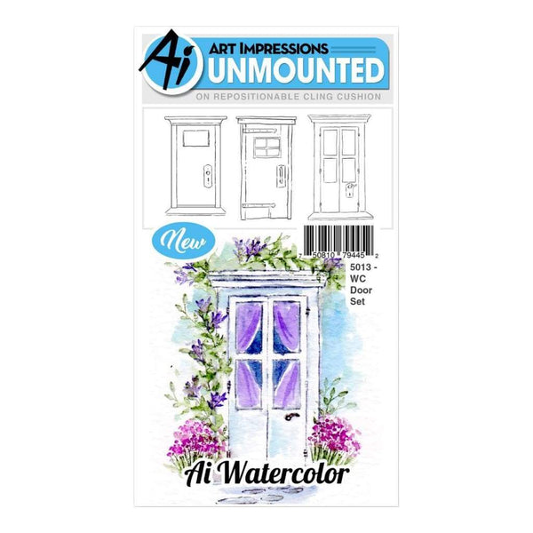 Art Impressions Watercolor Cling Rubber Stamps Door