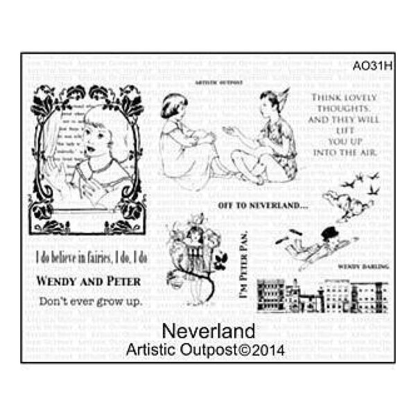 Artistic Outpost Cling Stamp 9In. X 7In. Neverland
