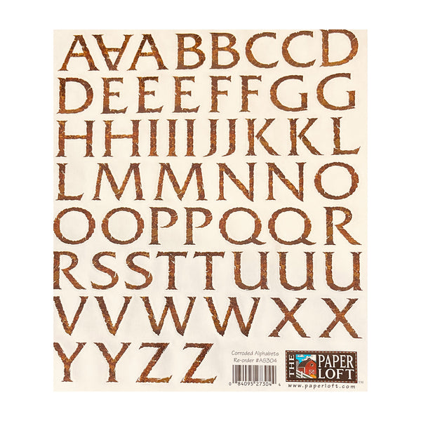 The Paper Loft Corroded Alphabet Stickers