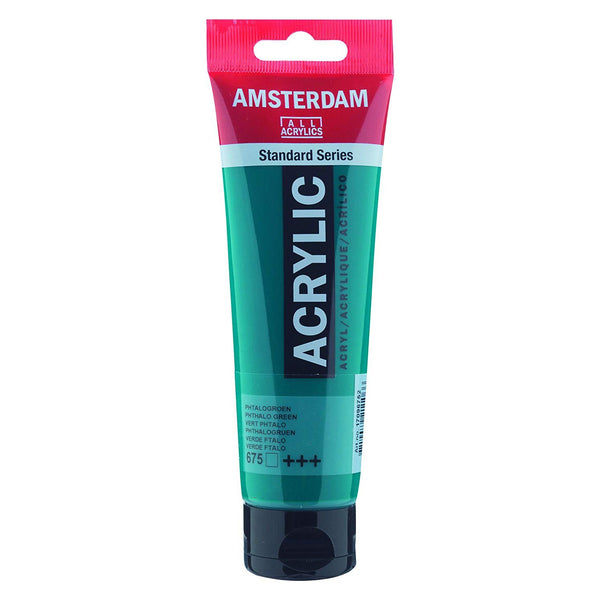 Amsterdam Standard Acrylic Paint 120ml - Phthalo Green 675