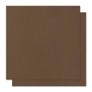 American Crafts 12in x 12in Textured Cardstock - Chestnut - Single Sheet