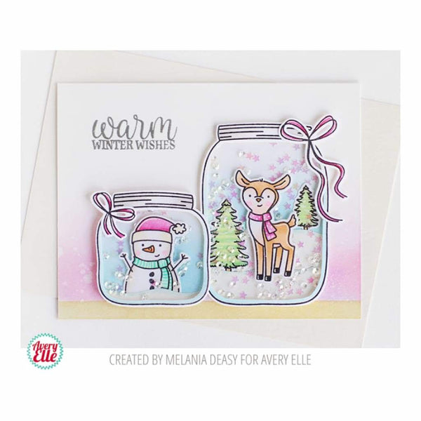 Avery Elle Clear Stamp Set 4 inch X6 inch Warm Wishes*