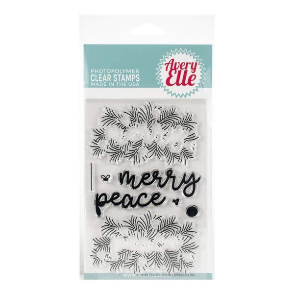 Avery Elle Clear Stamp Set 4inch X6inch Peaceful Pines