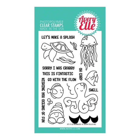 Avery Elle Clear Stamp Set 4X6 inch - Bubbles