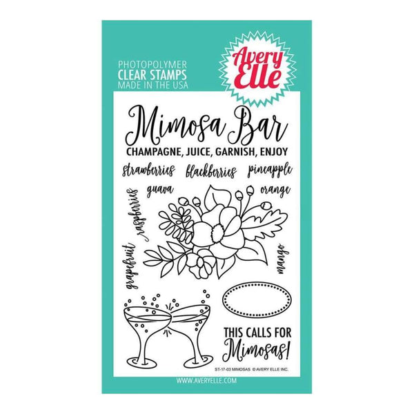 Avery Elle Clear Stamp Set 4X6 inch - Mimosas