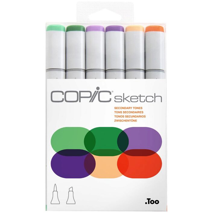 Copic Sketch Set 6 Secondary Tones*