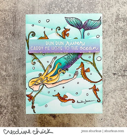 Colorado Craft Company Metal Die Set Mermaid & Seahorses-By Anita Jeram*