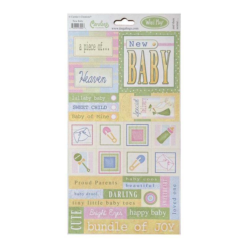 Carolee's Creations Work Play Stickers - New Baby