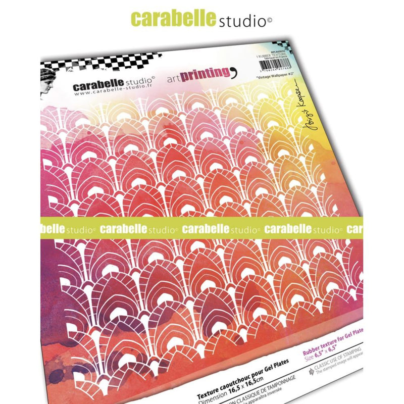 Carabelle Studio Art Printing Square Rubber Texture Plate - Vintage Wallpaper