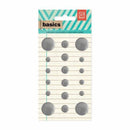 Basic Grey - Basics Collection - Metal Studs - Silver Circles