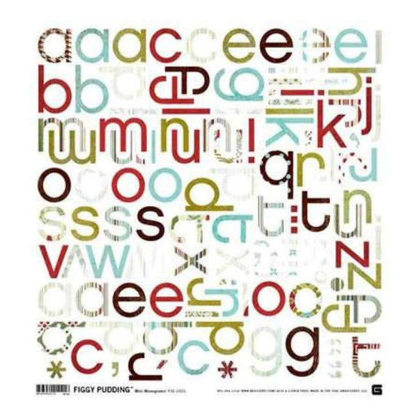 Basicgrey - Figgy 12X12 Mini Monogram Stickers
