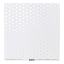 Bazzill Foiled Pattern Cardstock 12inch X12inch - Heart with White Pearl, Marshmallow