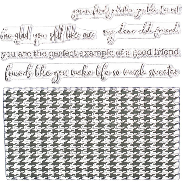 Picket Fence Studios 6inch X6inch Stamp Set Classic Houndstooth