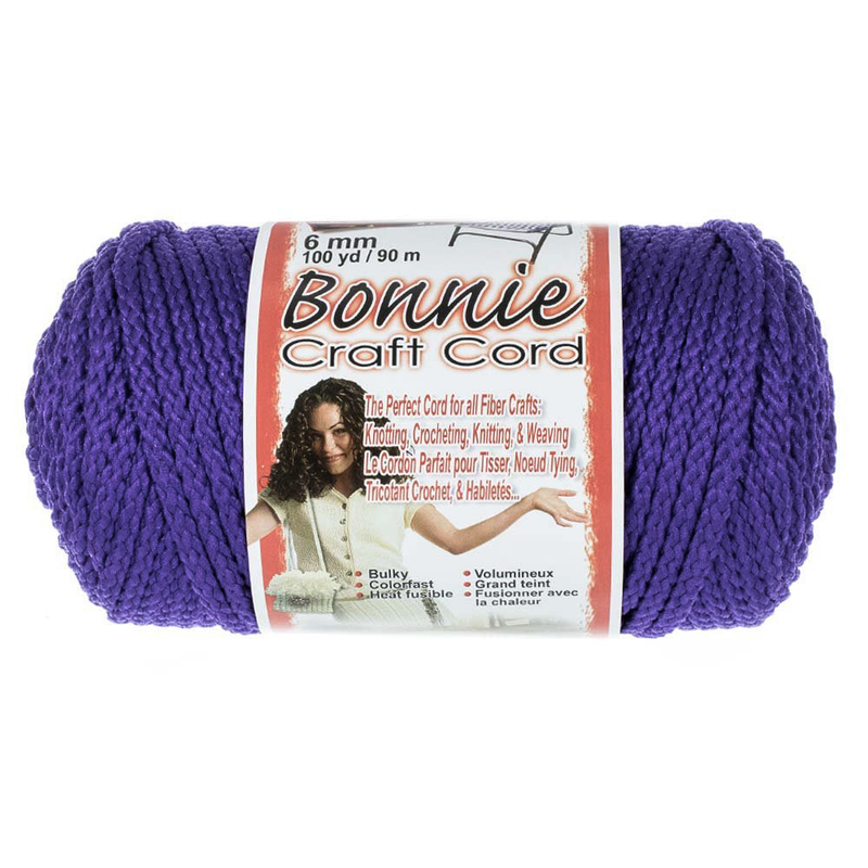 Bonnie Macrame Craft Cord 6mmX100yd - Purple