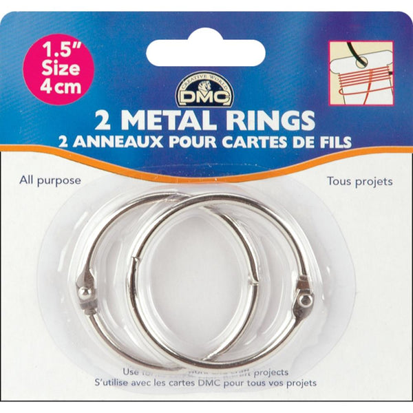 DMC Metal Rings 1.5" - 2/Pkg