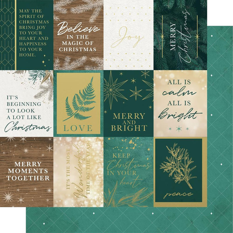 Kaisercraft Emerald Eve Double-Sided Cardstock 12in x 12in - Merry Moments*