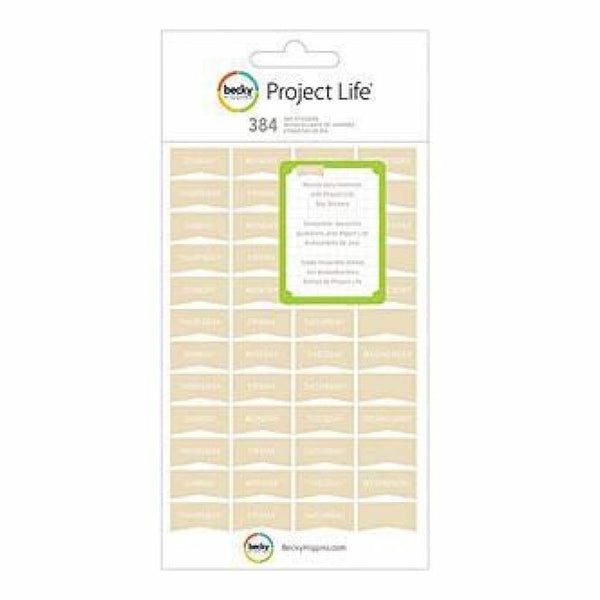 Becky Higgins - Project Life - Project Life Tan Sticker Sheets 8Pack