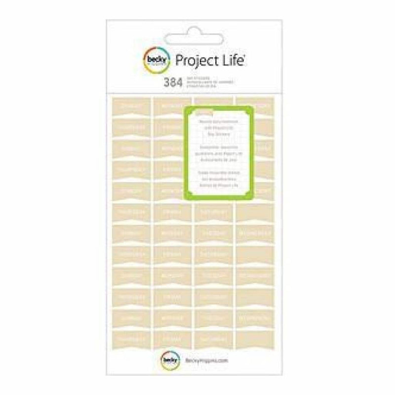 Becky Higgins - Project Life - Project Life Tan Sticker Sheets 8Pack