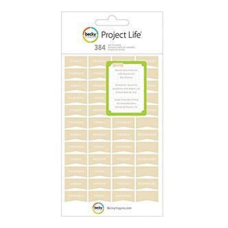 Becky Higgins - Project Life - Project Life Tan Sticker Sheets 8Pack