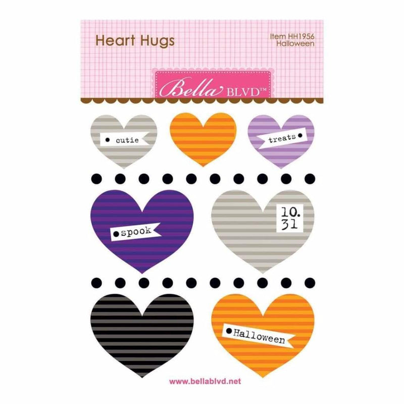 Bella Blvd Legacy Heart Hugs Embellishments 7 pack Halloween